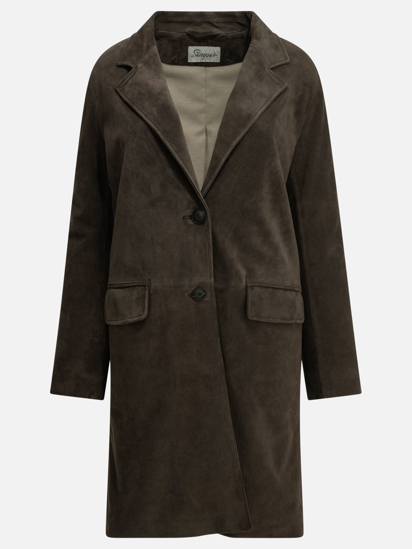 Leather jackets Solid colour  Brown - Semper Women | PDP | VIETTI Online Store | Zoom-Modal
