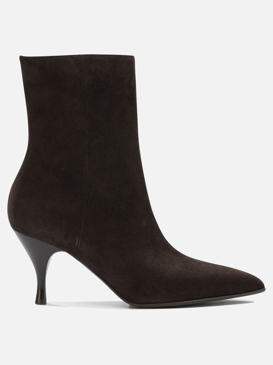 Zipped boots 100% leather - 50% leather 50% rubber  Brown - Sergio Levantesi Women | PDP | VIETTI Online Store 

