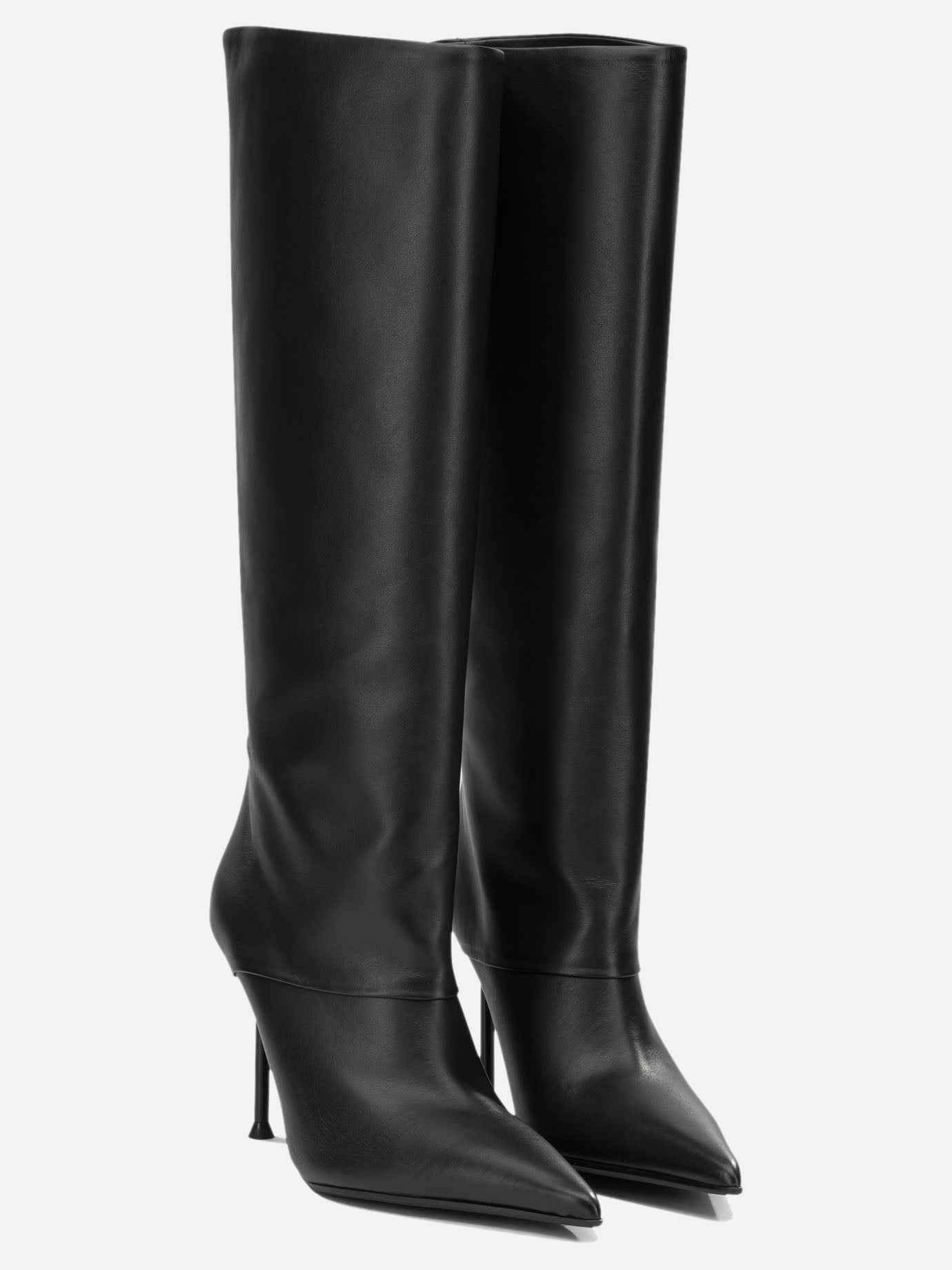 Knee-high 100% leather - 50% leather 50% rubber  Black - Sergio Levantesi Women | PDP | VIETTI Online Store | thumbnail_2