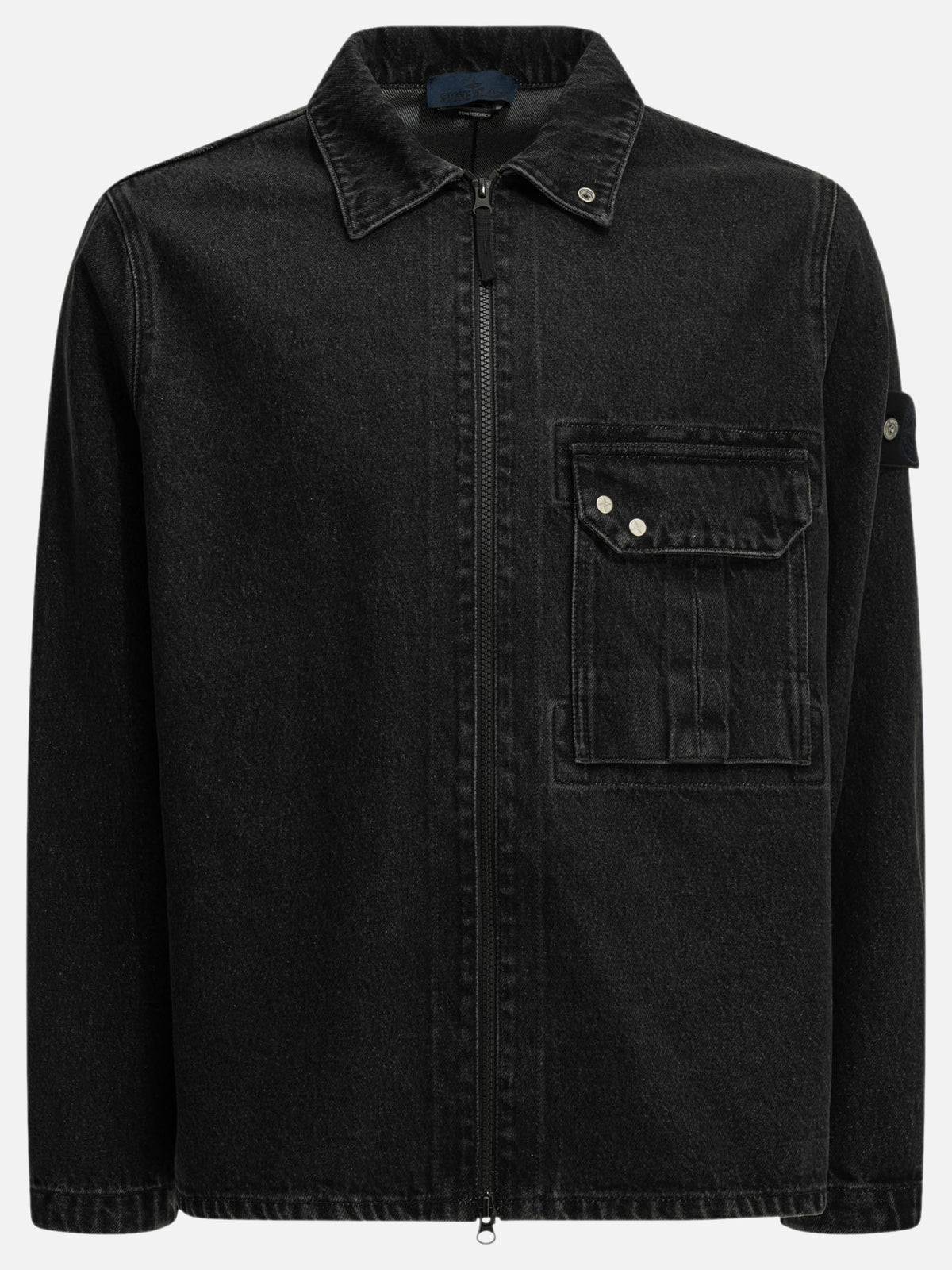 Stone Island Denim overshirt jacket Black

