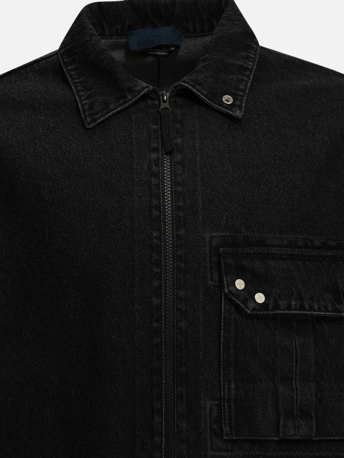 Stone Island Denim overshirt jacket Black

