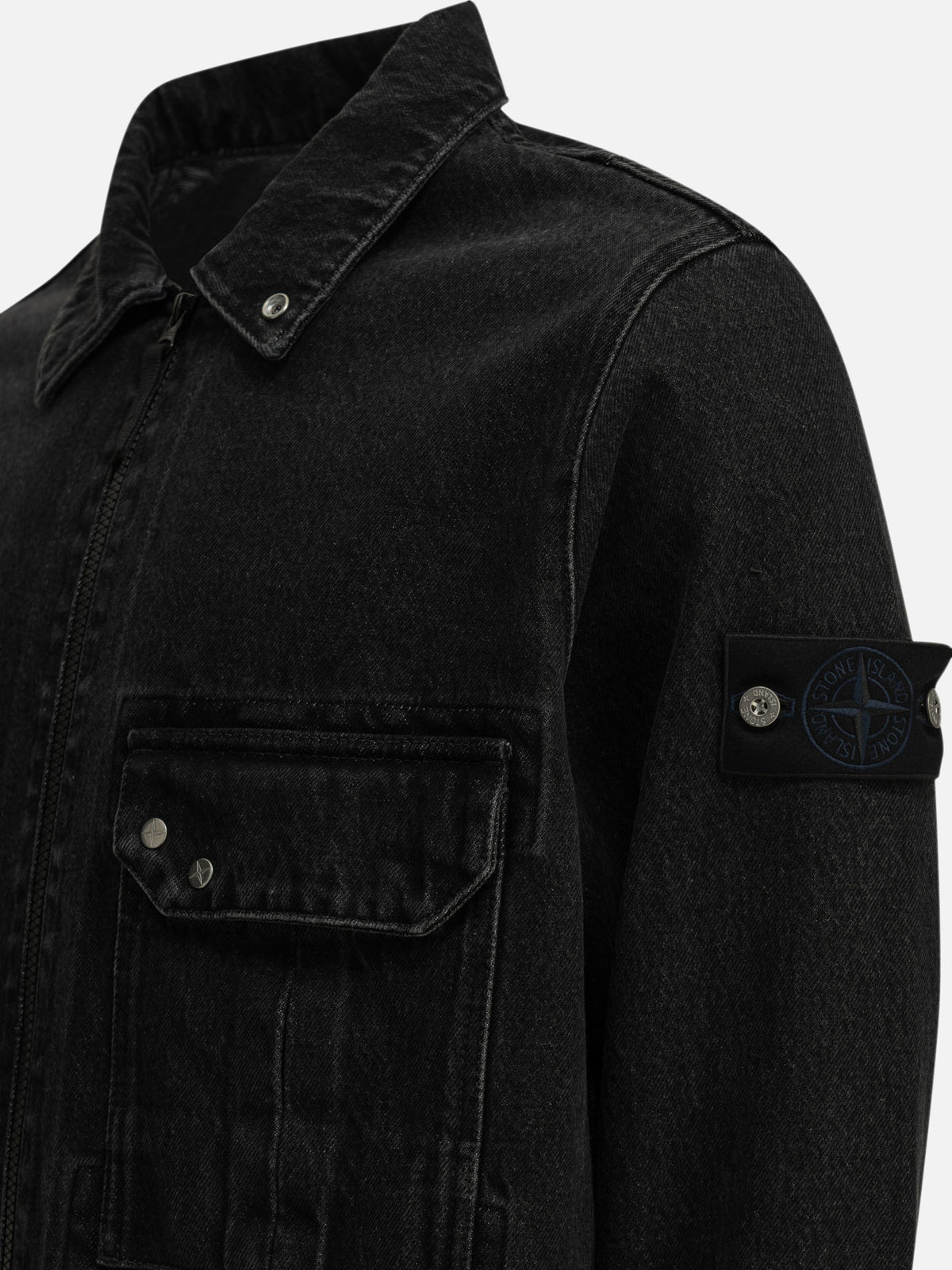 Stone Island Denim overshirt jacket Black

