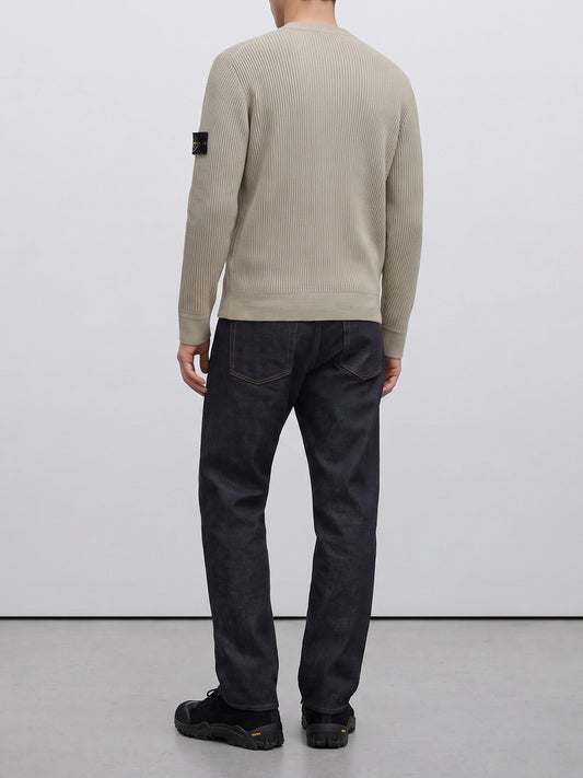 "Denim-Raw" Straight-Leg Jeans

