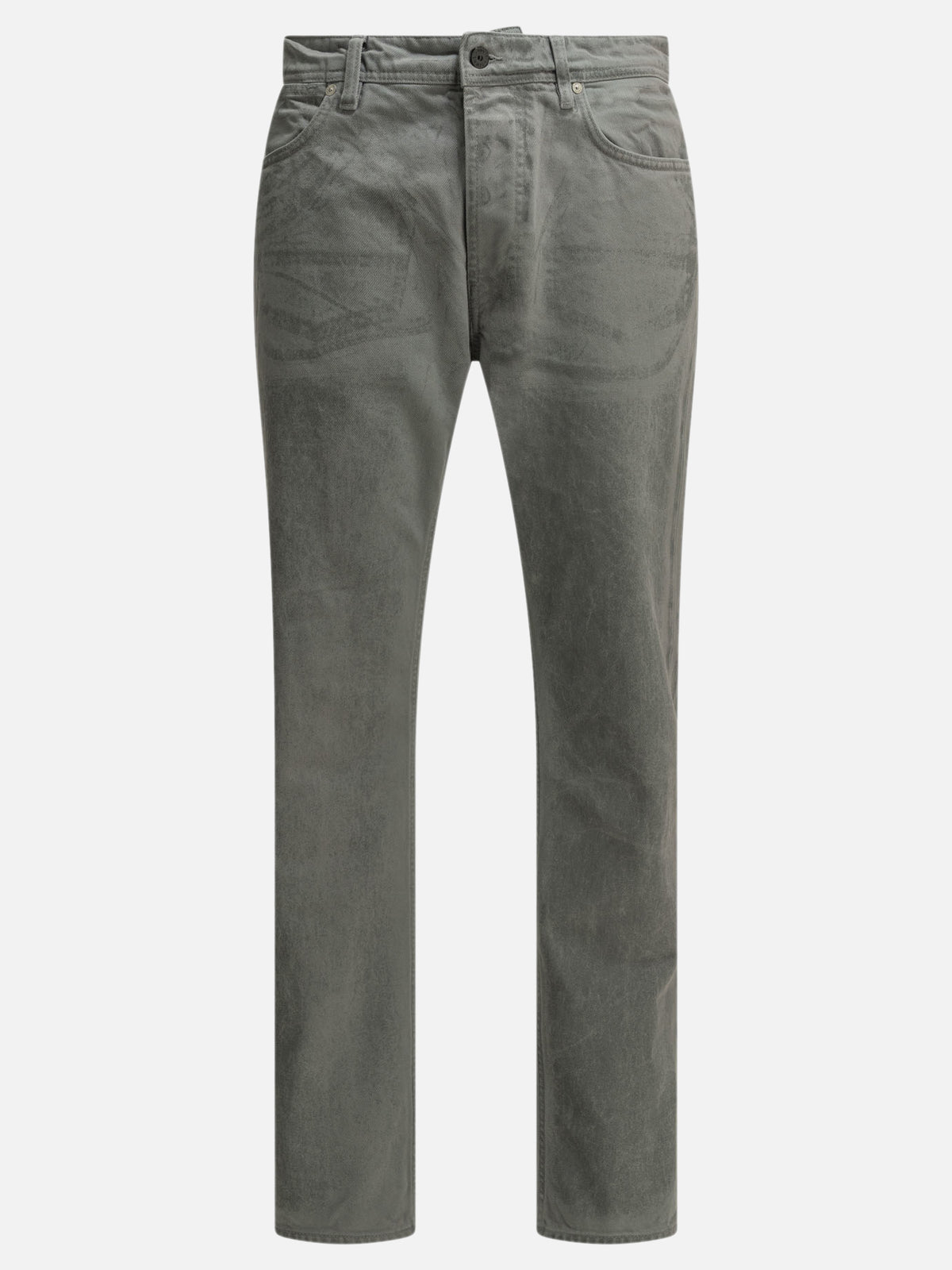 Stone Island "Denim-Raw" Straight-Leg Jeans Grey

