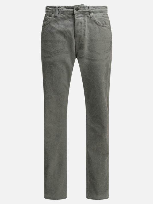 Stone Island "Denim-Raw" Straight-Leg Jeans Grey

