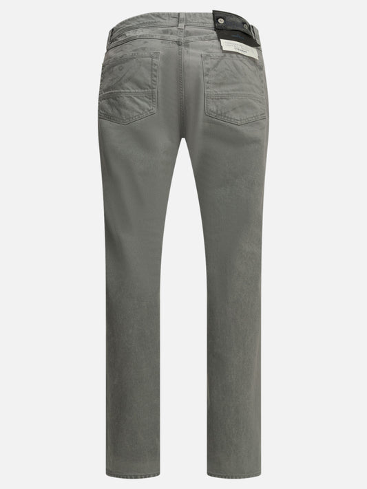 Stone Island "Denim-Raw" Straight-Leg Jeans Grey

