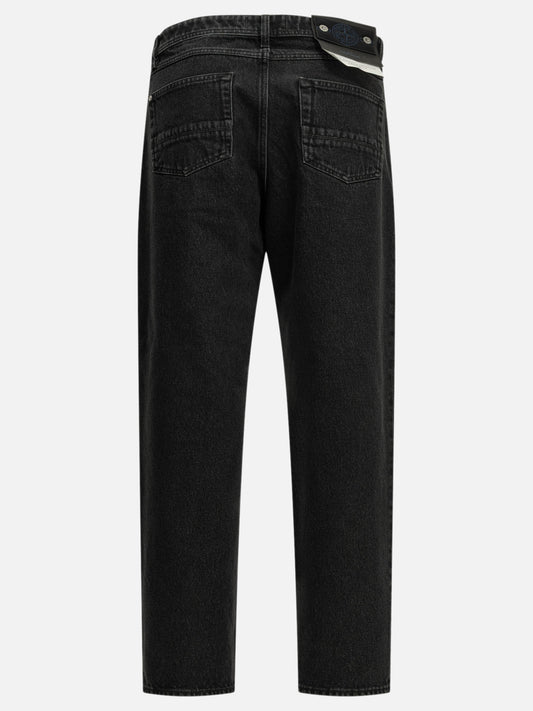 Stone Island "Denim-Raw" Straight-Leg Jeans Black

