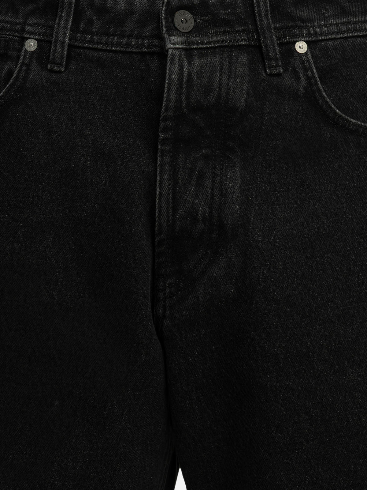 Stone Island "Denim-Raw" Straight-Leg Jeans Black

