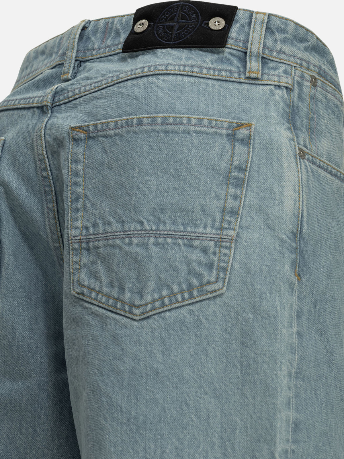 Stone Island "Denim-Raw" Straight-Leg Jeans Light blue