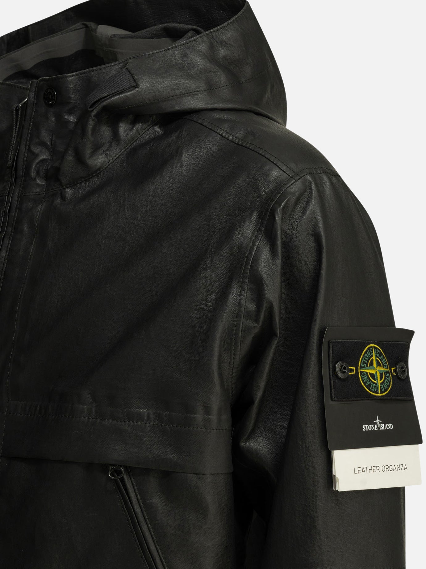 Leather jackets Logo  Black - Stone Island Men | PDP | VIETTI Online Store | Zoom-Modal_3
