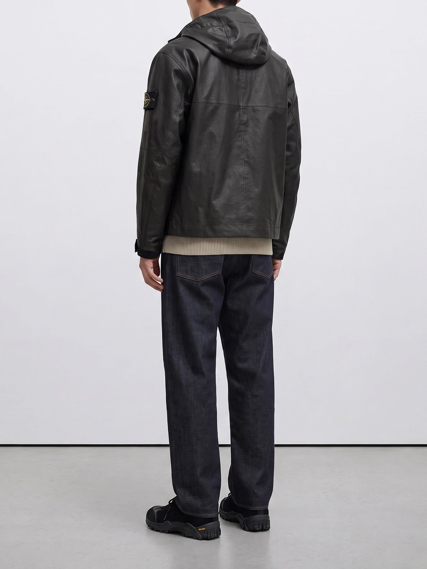 Leather jackets Logo  Black - Stone Island Men | PDP | VIETTI Online Store | Zoom-Modal_3

