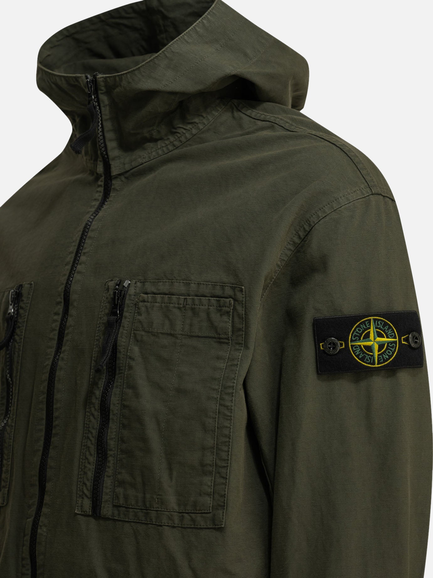 Overshirt jackets Logo  Green - Stone Island Men | PDP | VIETTI Online Store | thumbnail_5