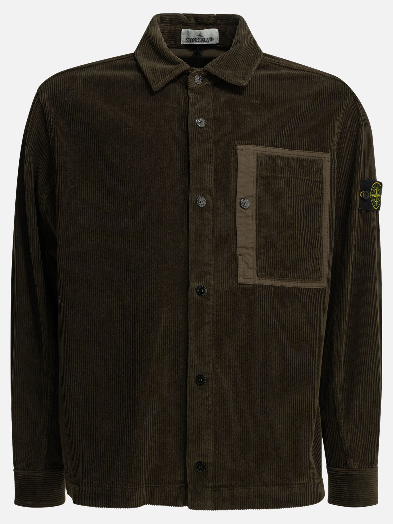 Overshirt jackets Logo  Brown - Stone Island Men | PDP | VIETTI Online Store | thumbnail