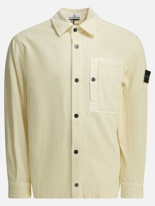 Overshirt jackets Logo  White - Stone Island Men | PLP | VIETTI Online Store 
