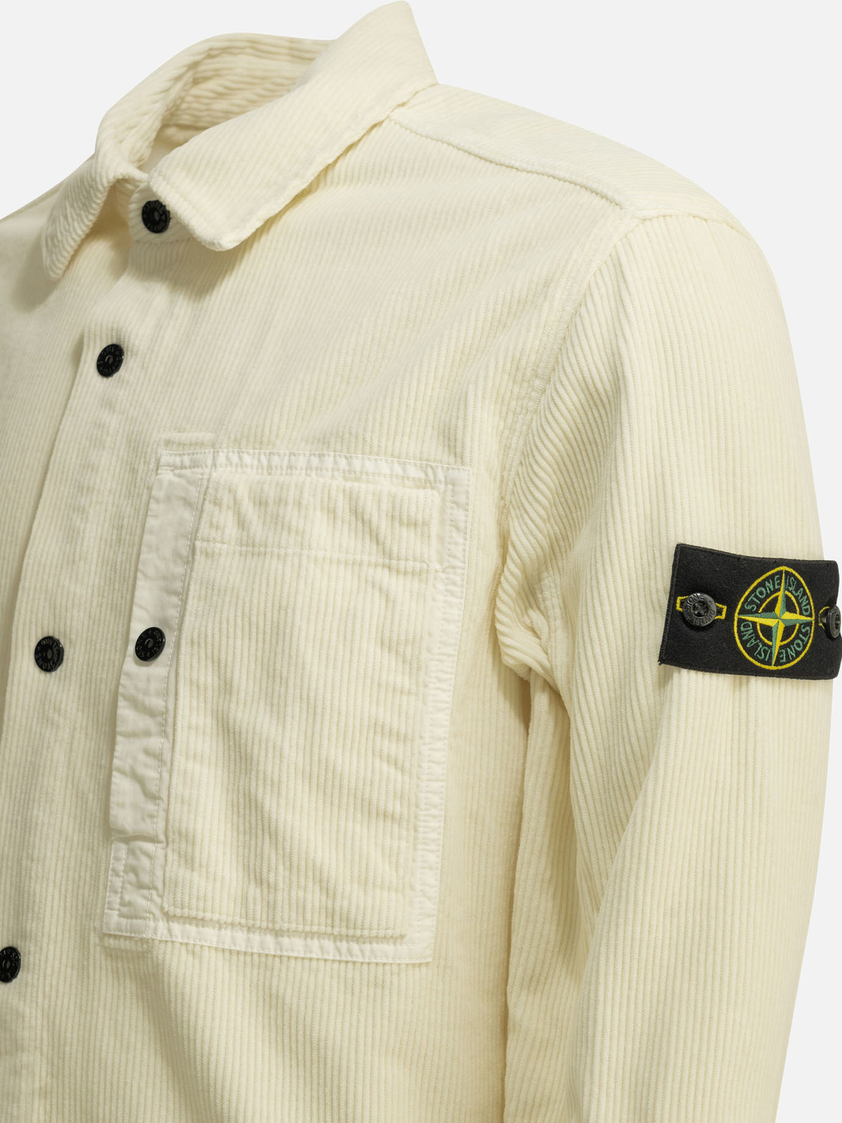 Stone Island "Corduroy 800" Overshirt Jacket White - VIETTI