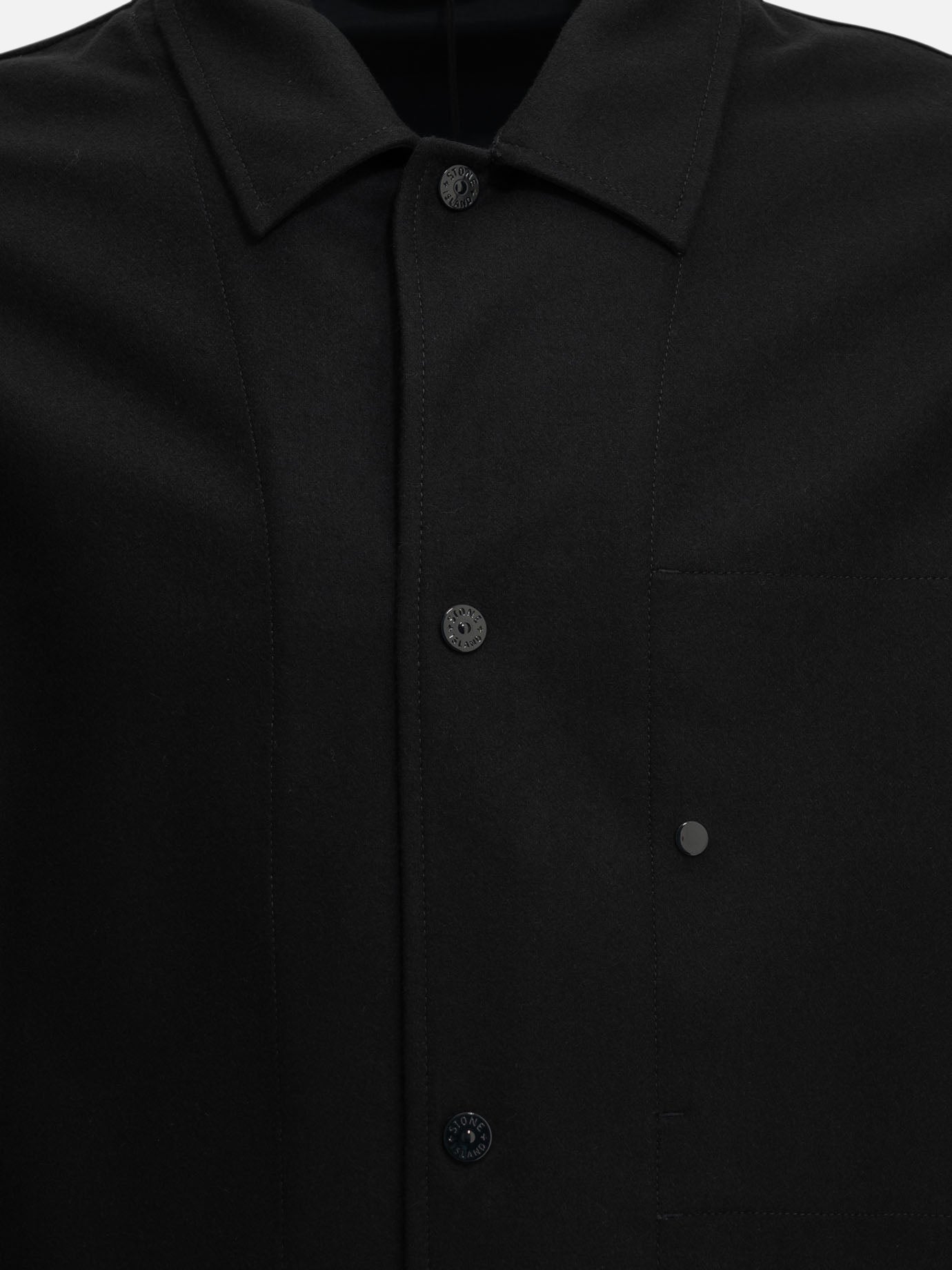 Stone Island Wool blend overshirt jacket Blue - VIETTI