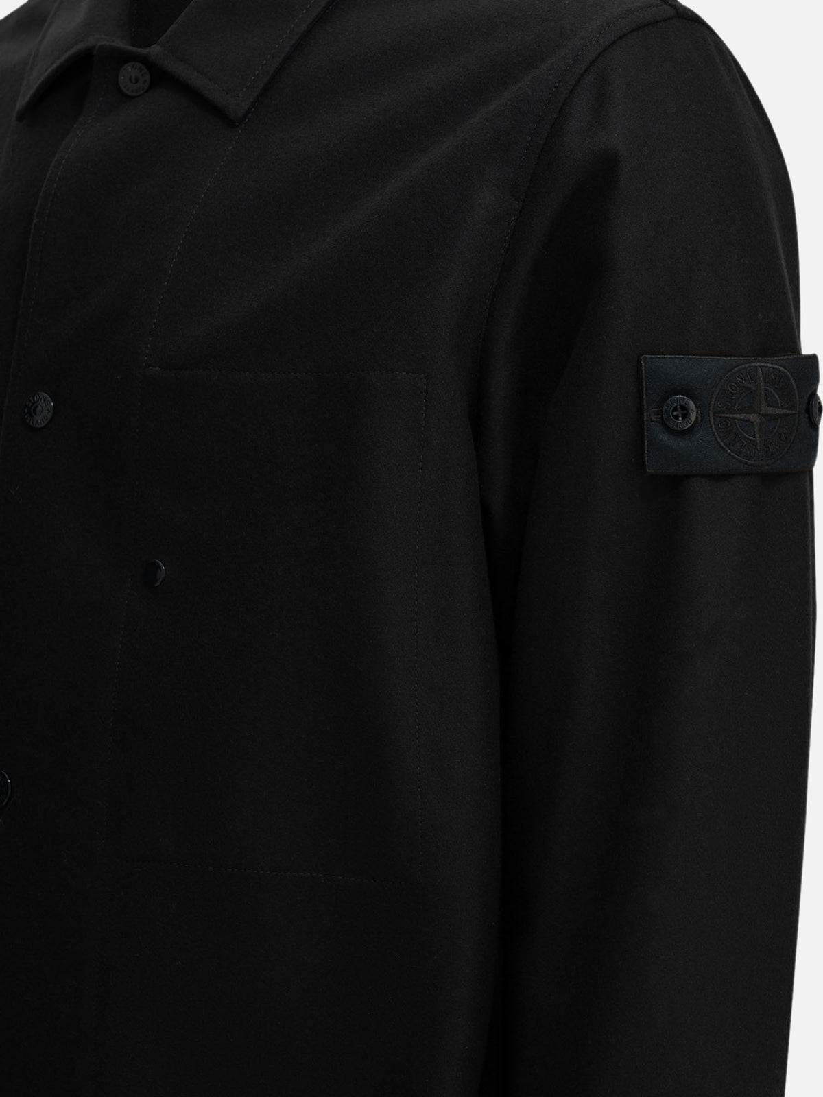 Stone Island Wool blend overshirt jacket Blue - VIETTI