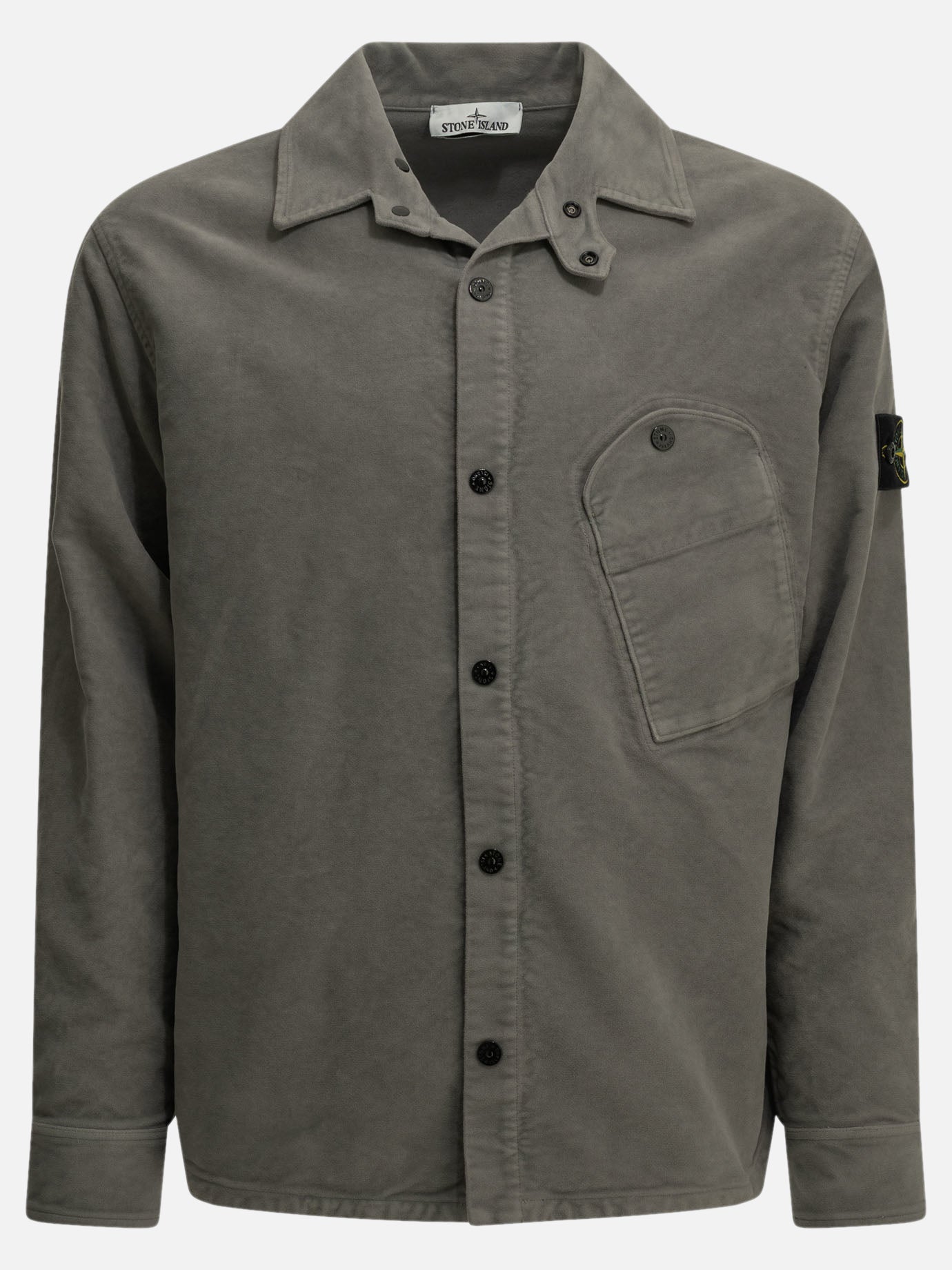 Camicie casual Logo  Grigio - Stone Island Uomo | PDP | VIETTI Online Store | Zoom-Modal
