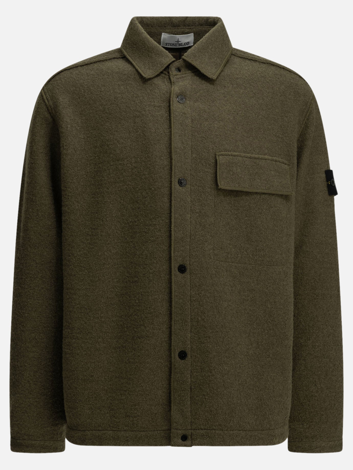 Overshirt jackets Logo  Green - Stone Island Men | PDP | VIETTI Online Store | Zoom-Modal
