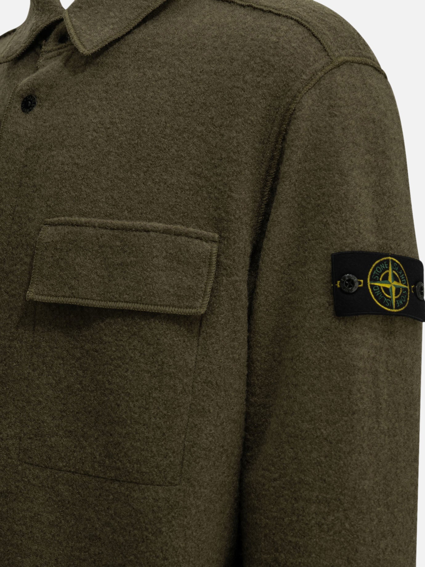 Overshirt jackets Logo  Green - Stone Island Men | PDP | VIETTI Online Store | Zoom-Modal_3
