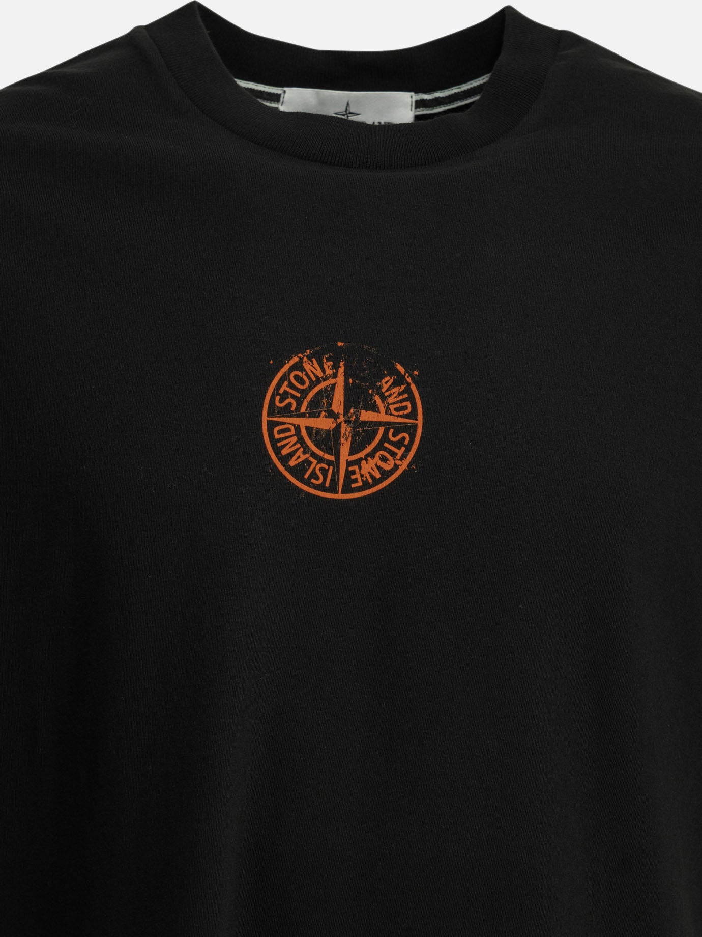 Crewneck t-shirts Logo  Black - Stone Island Men | PDP | VIETTI Online Store | thumbnail_2