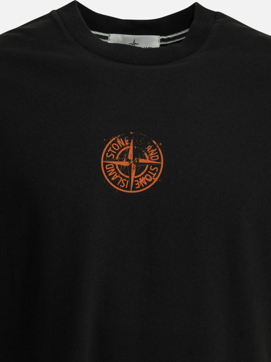 Crewneck t-shirts Logo  Black - Stone Island Men | PDP | VIETTI Online Store | 2

