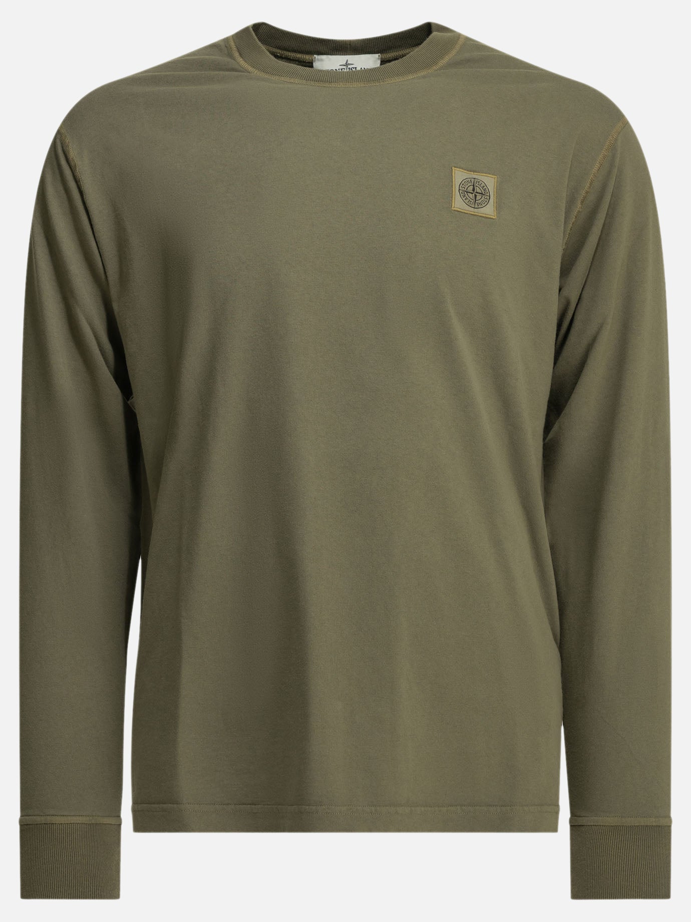Crewneck t-shirts Logo  Green - Stone Island Men | PDP | VIETTI Online Store | Zoom-Modal
