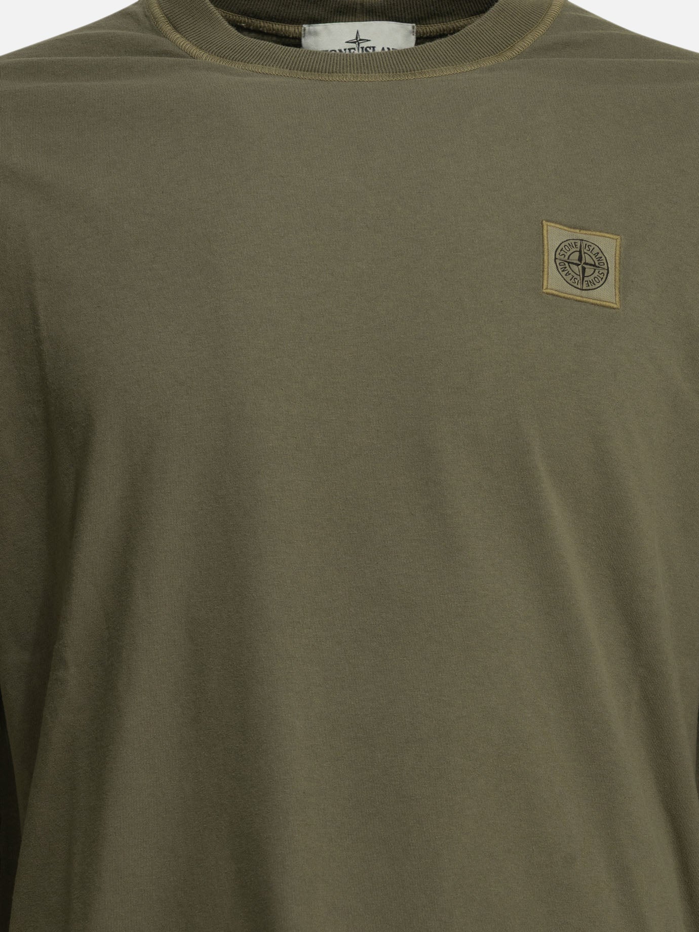 Crewneck t-shirts Logo  Green - Stone Island Men | PDP | VIETTI Online Store | thumbnail_5