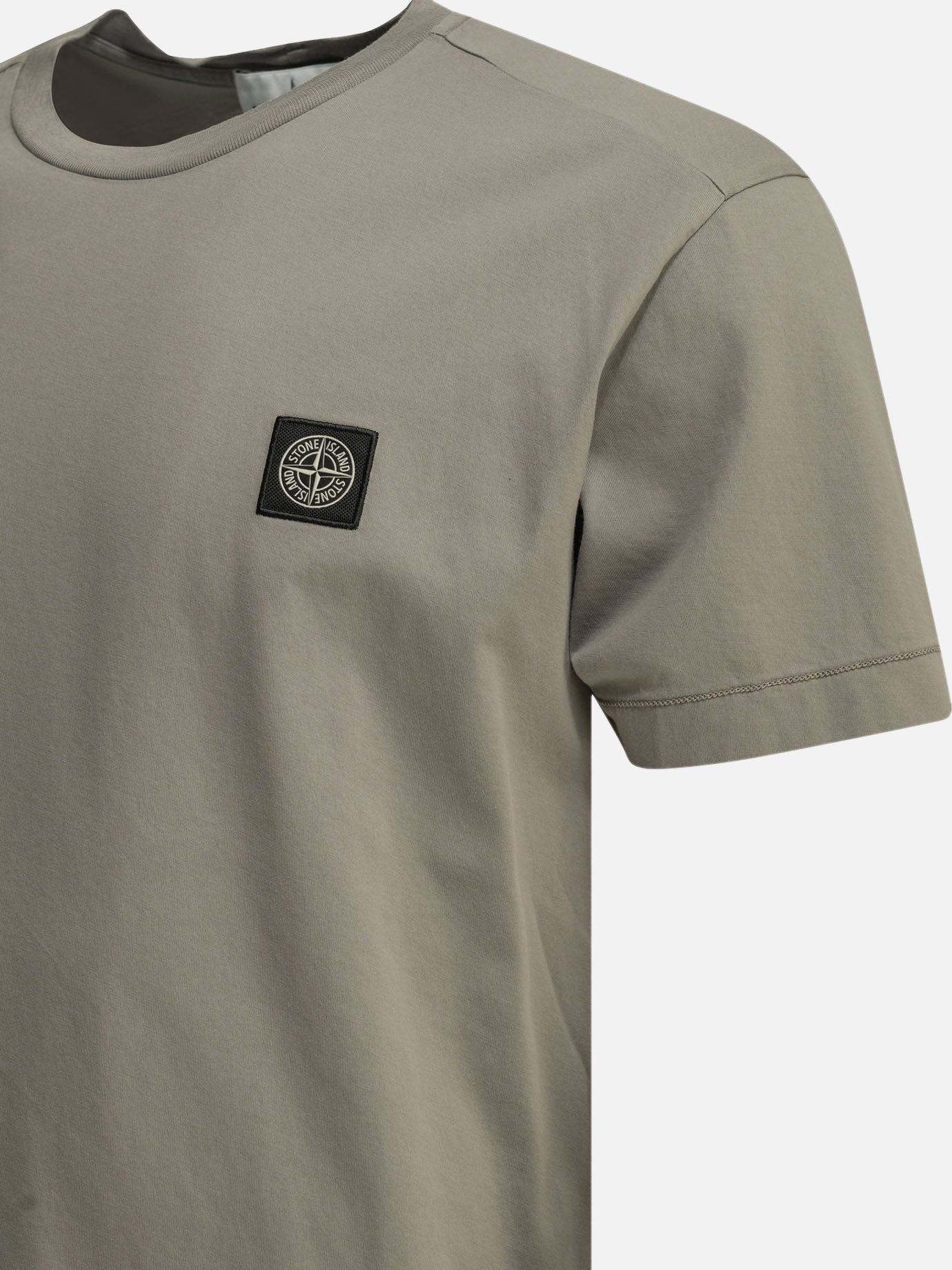 Crewneck t-shirts Logo  Grey - Stone Island Men | PDP | VIETTI Online Store | thumbnail_6