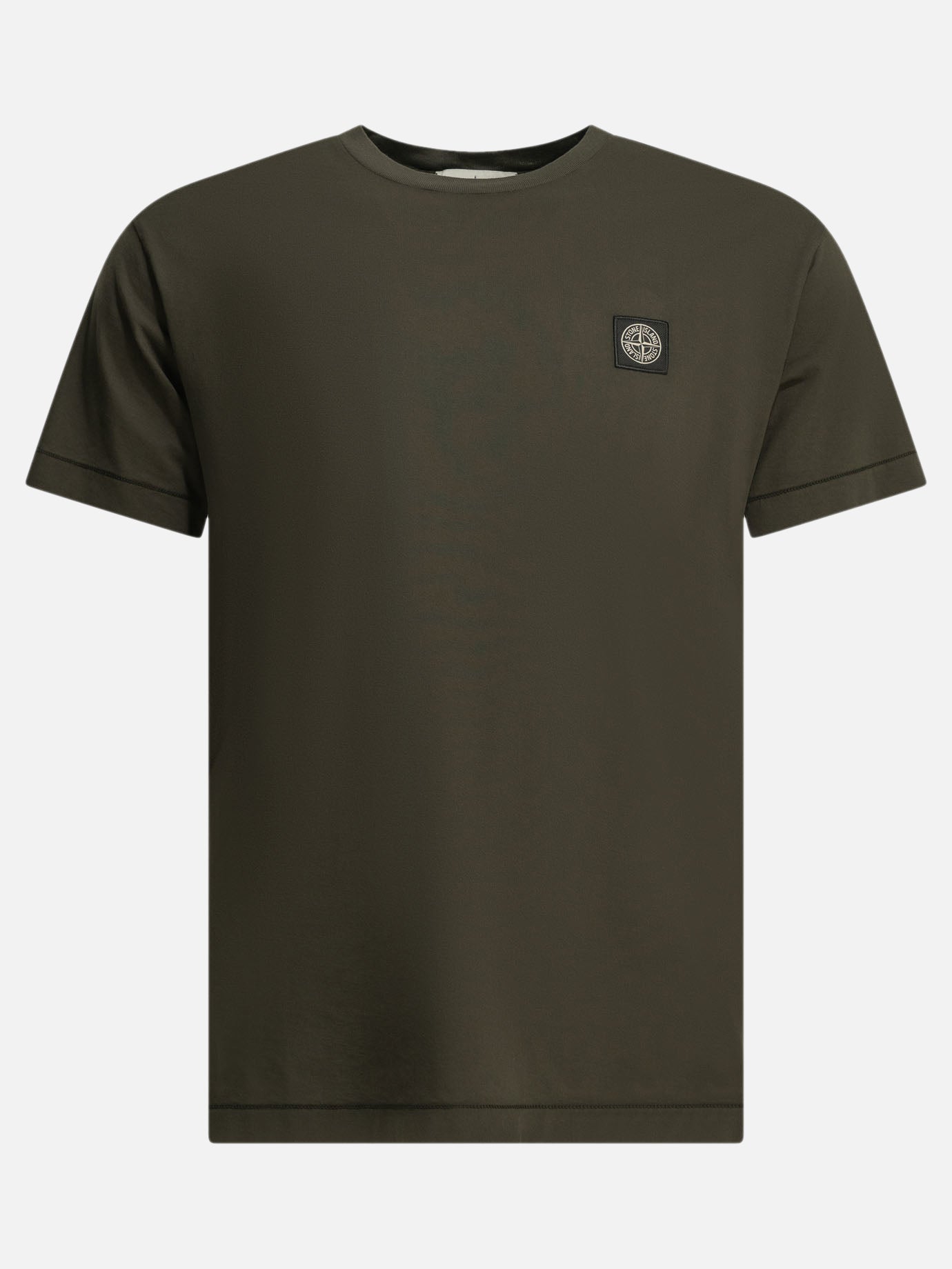 Crewneck t-shirts Logo  Grey - Stone Island Men | PDP | VIETTI Online Store | thumbnail