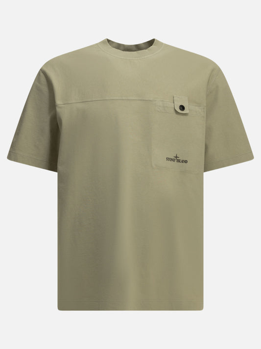 Crewneck t-shirts Logo  Green - Stone Island Men | PDP | VIETTI Online Store 
