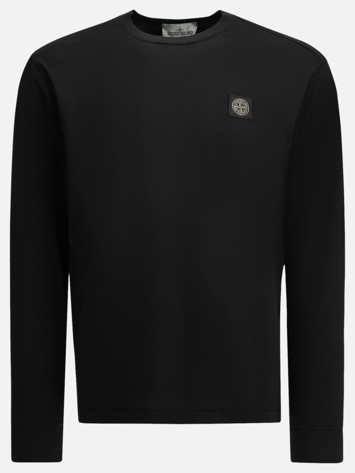 Stone Island Crewneck T-shirt with logo Black - VIETTI
