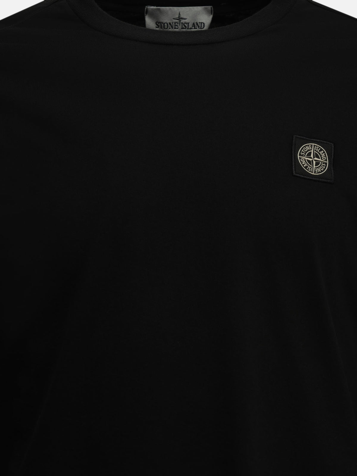 Stone Island Crewneck T-shirt with logo Black