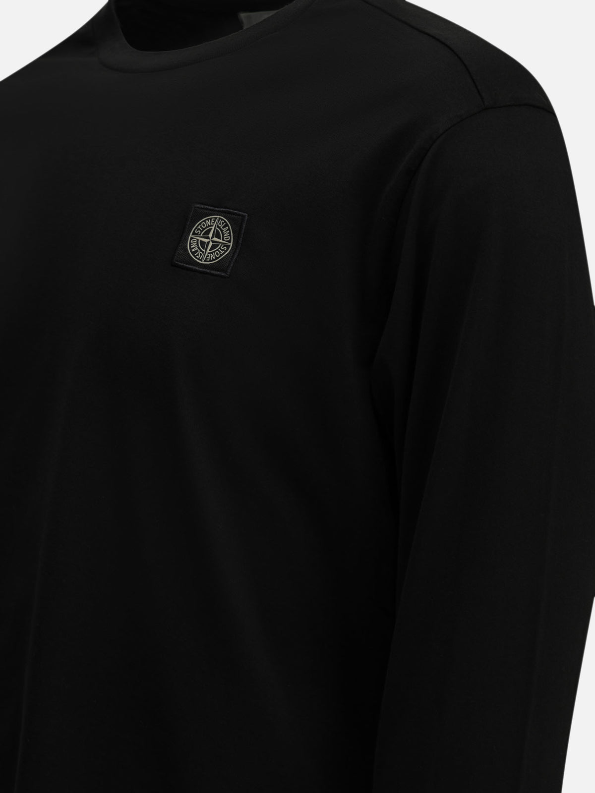 Stone Island Crewneck T-shirt with logo Black - VIETTI