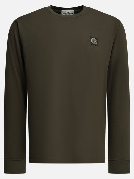 Crewneck t-shirts Logo  Green - Stone Island Men | PDP | VIETTI Online Store 
