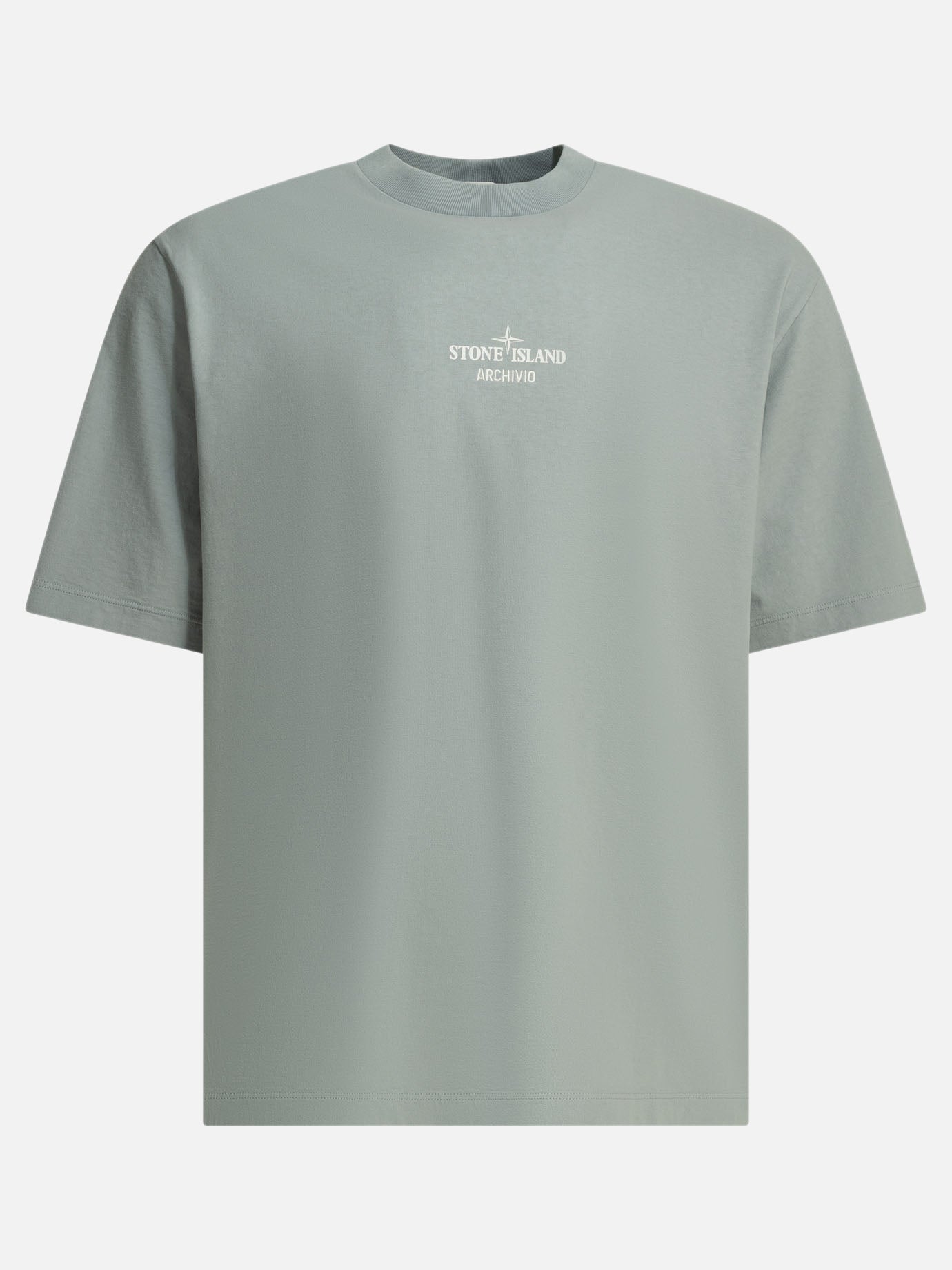 Crewneck t-shirts Logo  Light blue - Stone Island Men | PDP | VIETTI Online Store | thumbnail