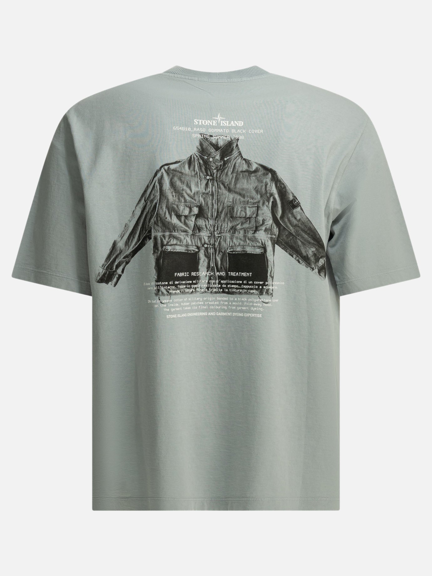 Crewneck t-shirts Logo  Light blue - Stone Island Men | PDP | VIETTI Online Store | thumbnail_4