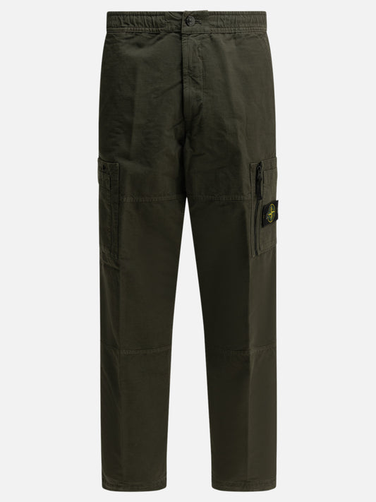 Cargo & parachute trousers Logo  Green - Stone Island Men | PDP | VIETTI Online Store 
