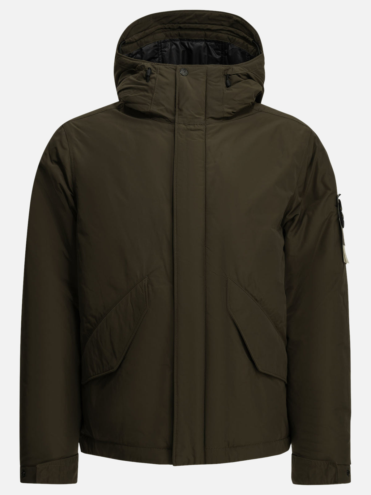Stone Island "Crinkle Reps NY" Short Down Jacket Brown - VIETTI