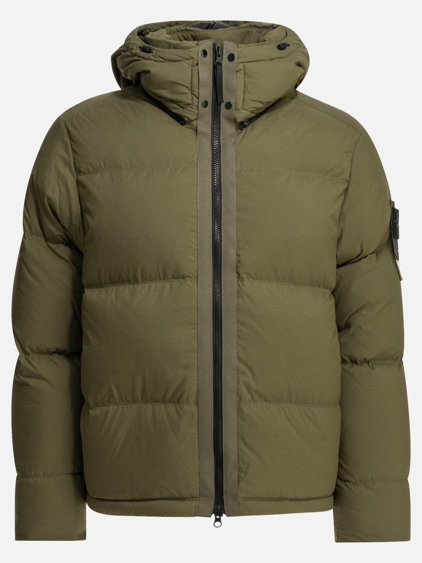 Piumini corti Logo  Verde - Stone Island Uomo | PDP | VIETTI Online Store | thumbnail