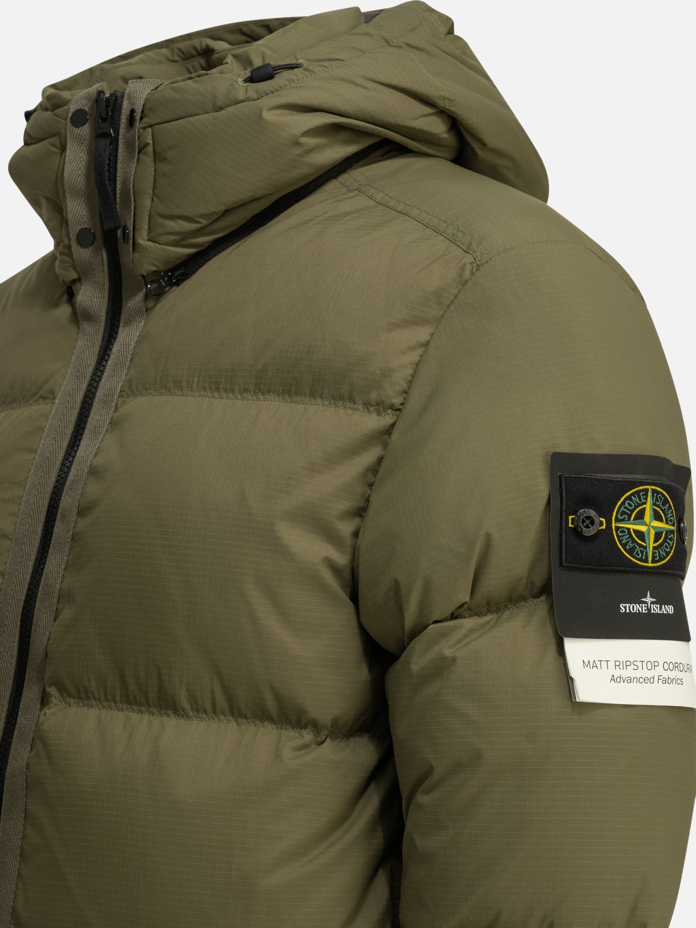 Piumini corti Logo  Verde - Stone Island Uomo | PDP | VIETTI Online Store | thumbnail_3