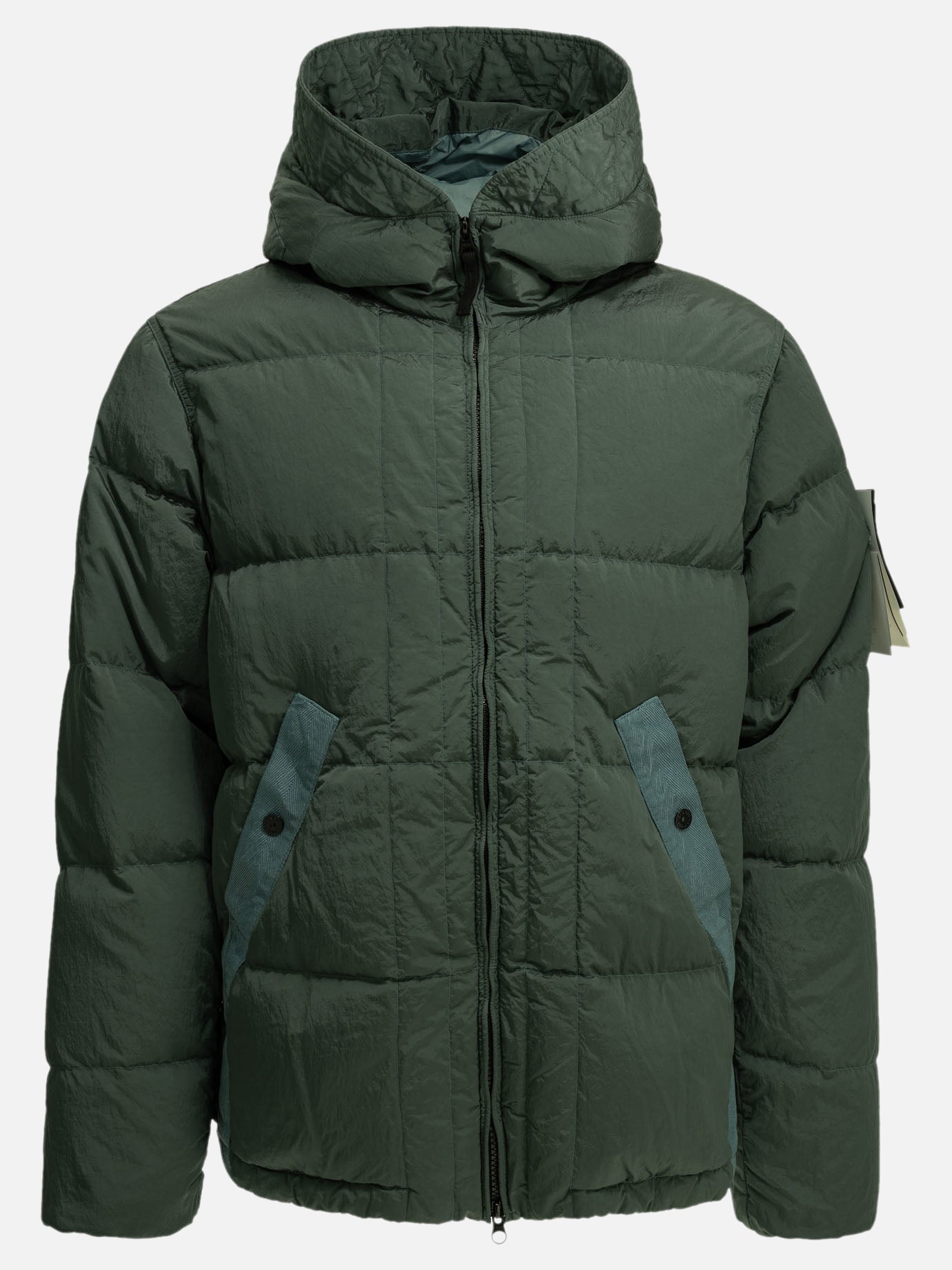 Down jackets Logo  Green - Stone Island Men | PDP | VIETTI Online Store | thumbnail