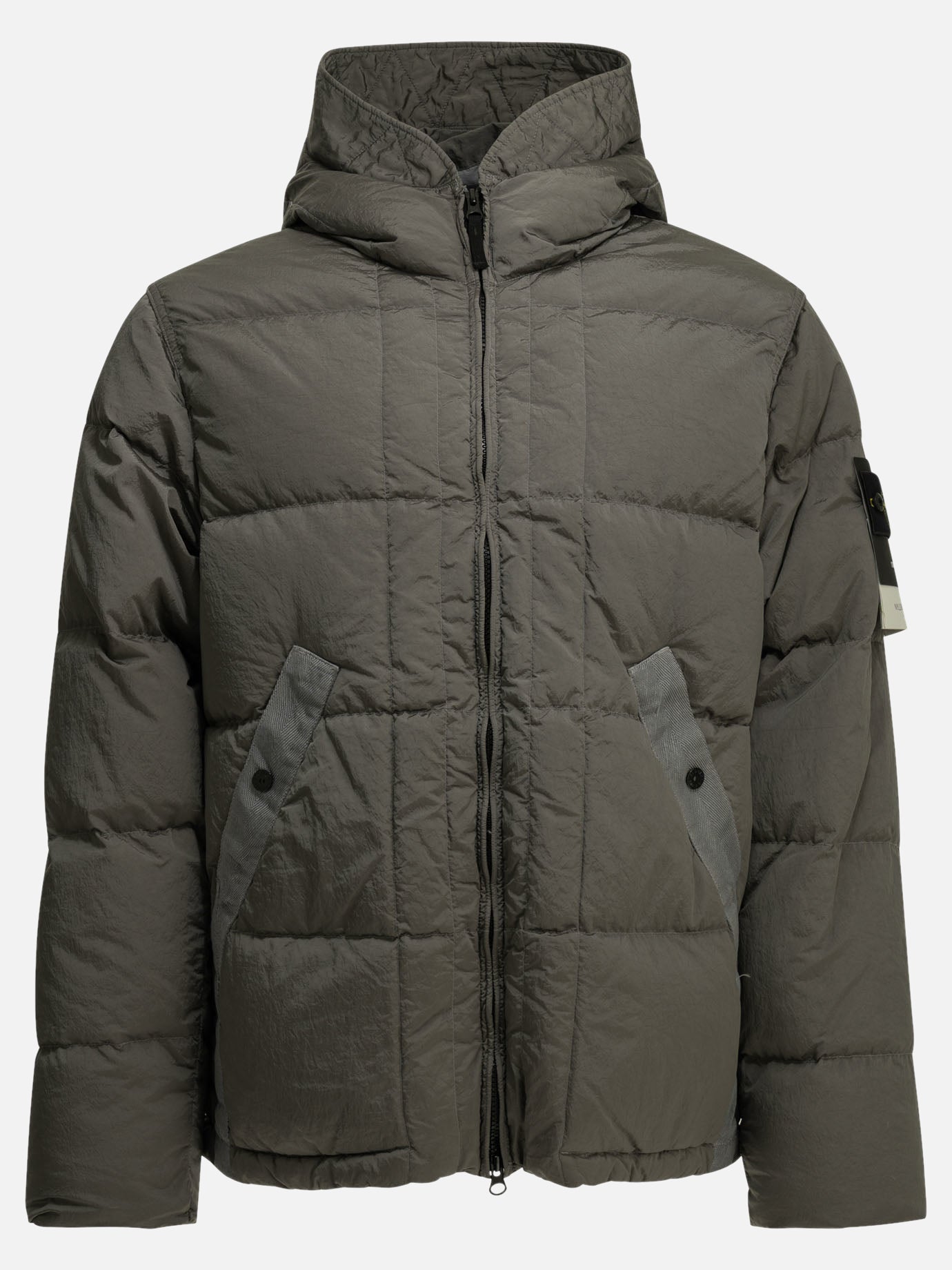 Down jackets Logo  Grey - Stone Island Men | PDP | VIETTI Online Store | thumbnail
