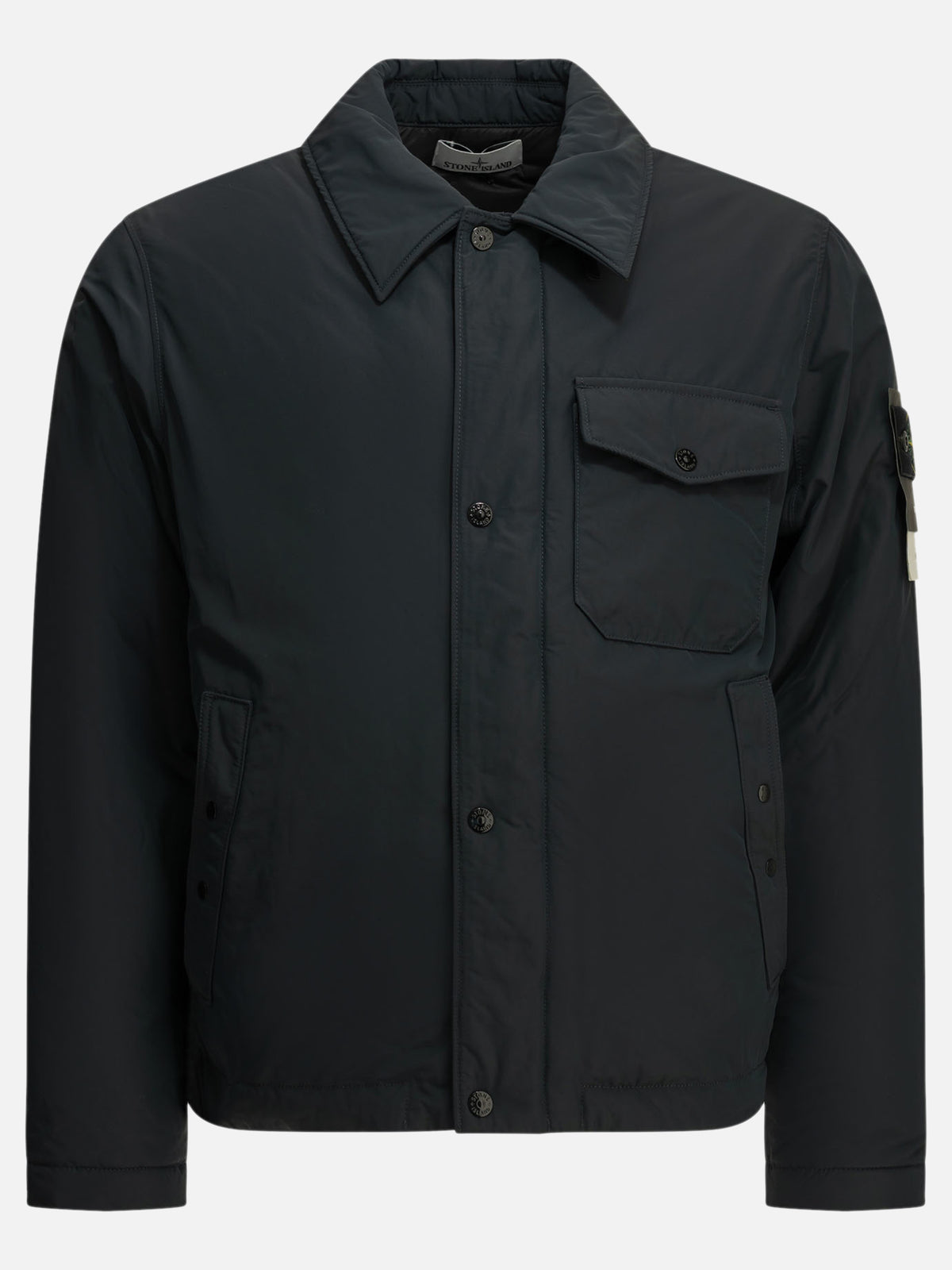 Stone Island Short coat with logo Blue - VIETTI