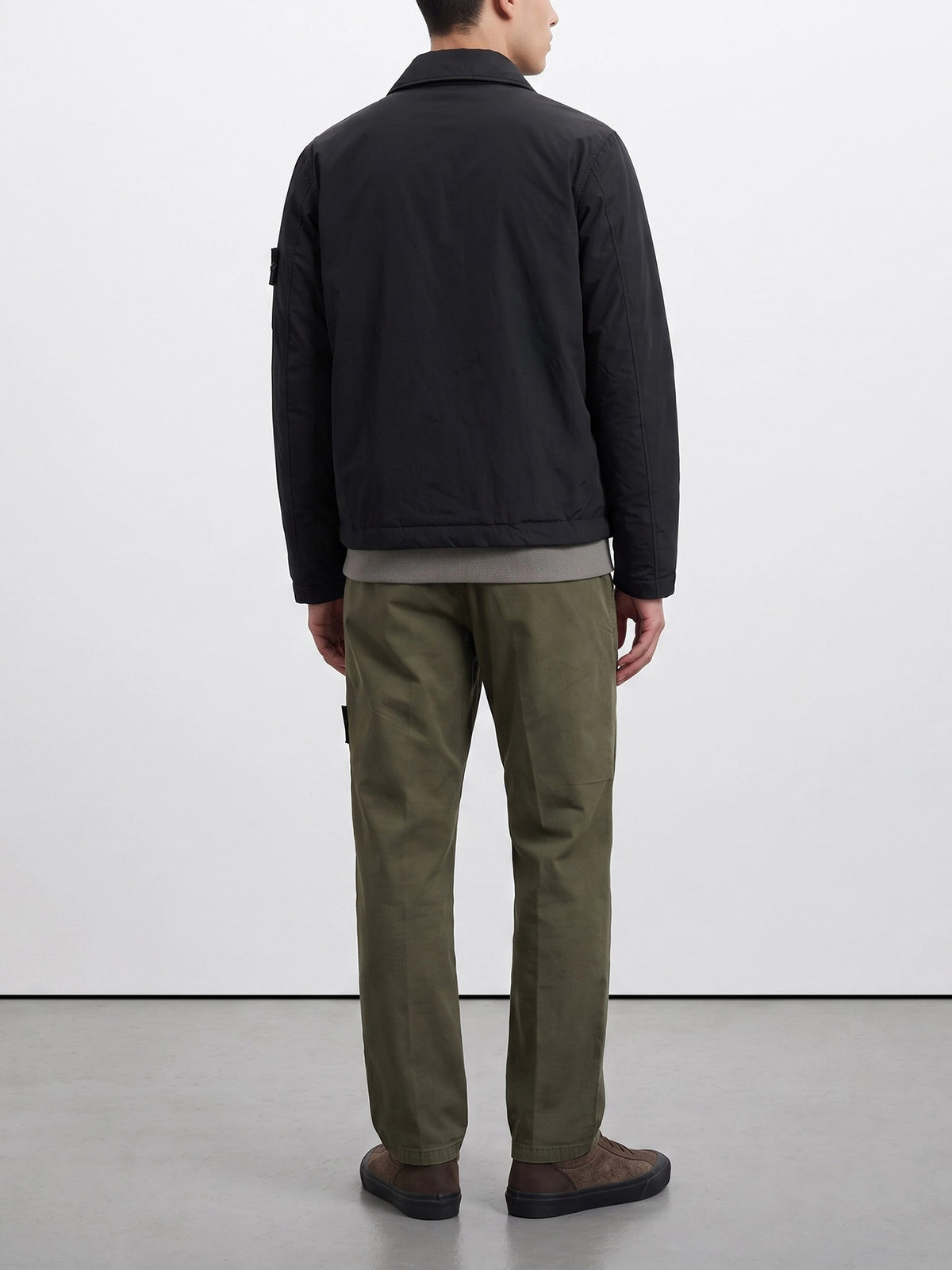 Stone Island Short coat with logo Blue - VIETTI