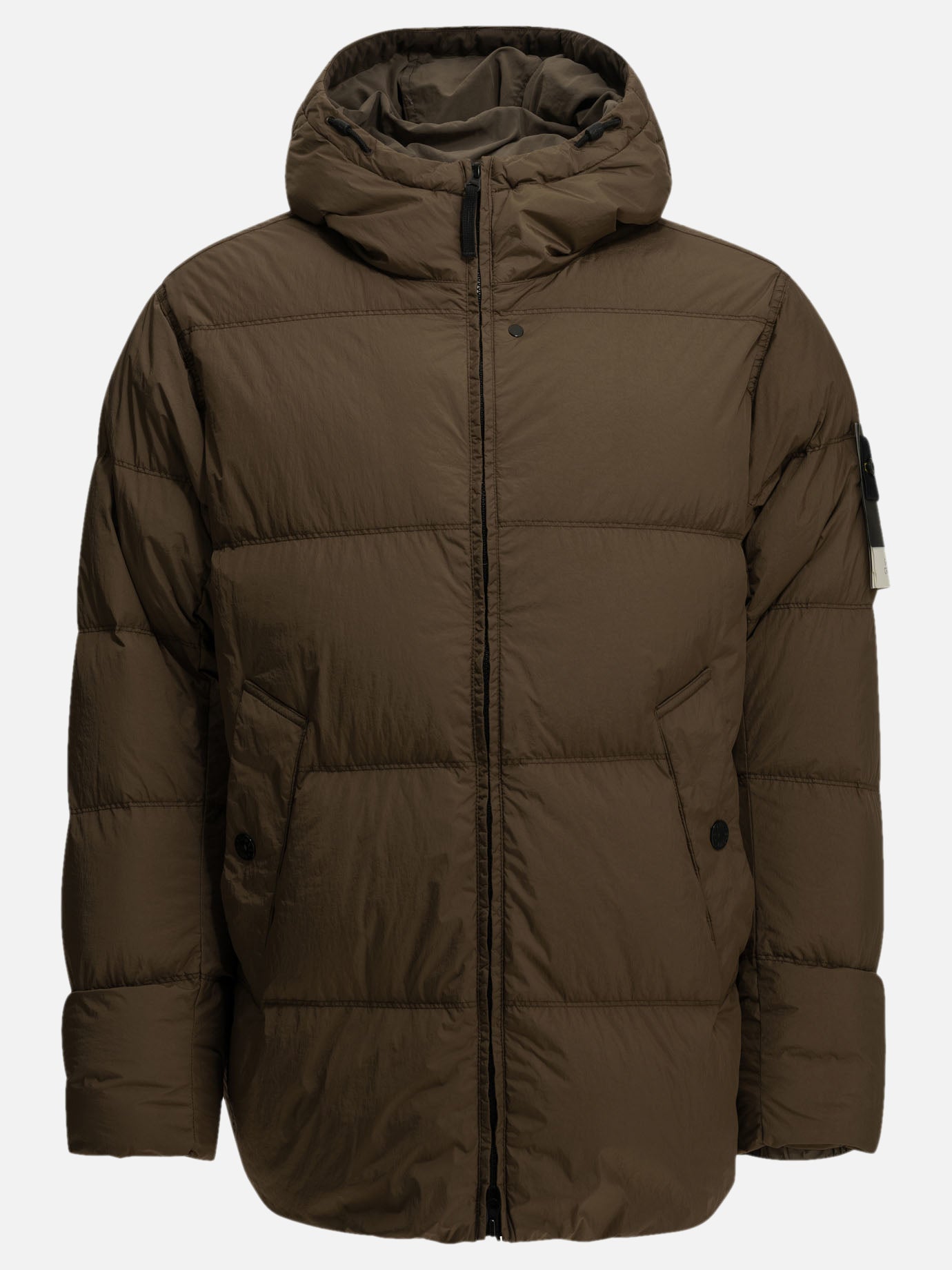 Down jackets Logo  Brown - Stone Island Men | PDP | VIETTI Online Store | Zoom-Modal
