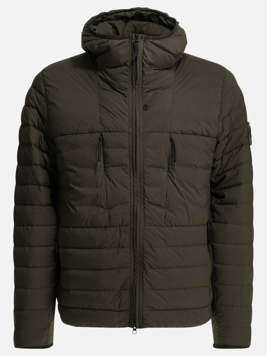 Piumini corti Logo  Marrone - Stone Island Uomo | PDP | VIETTI Online Store 
