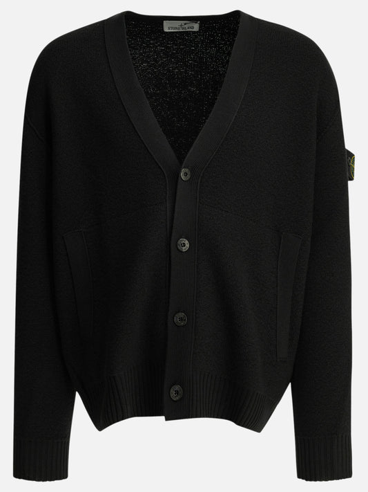 Cardigan Logo  Nero - Stone Island Uomo | PLP | VIETTI Online Store 
