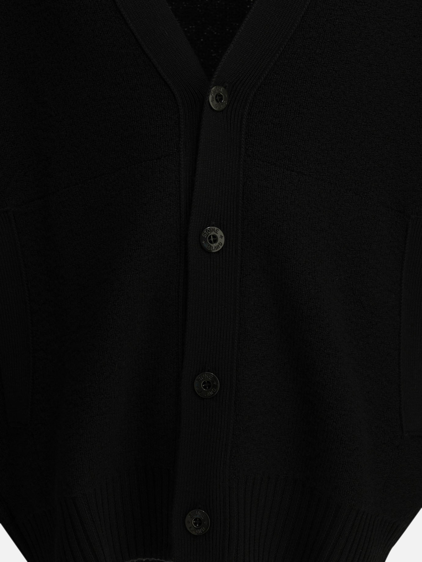 Cardigan Logo  Nero - Stone Island Uomo | PDP | VIETTI Online Store | thumbnail_3