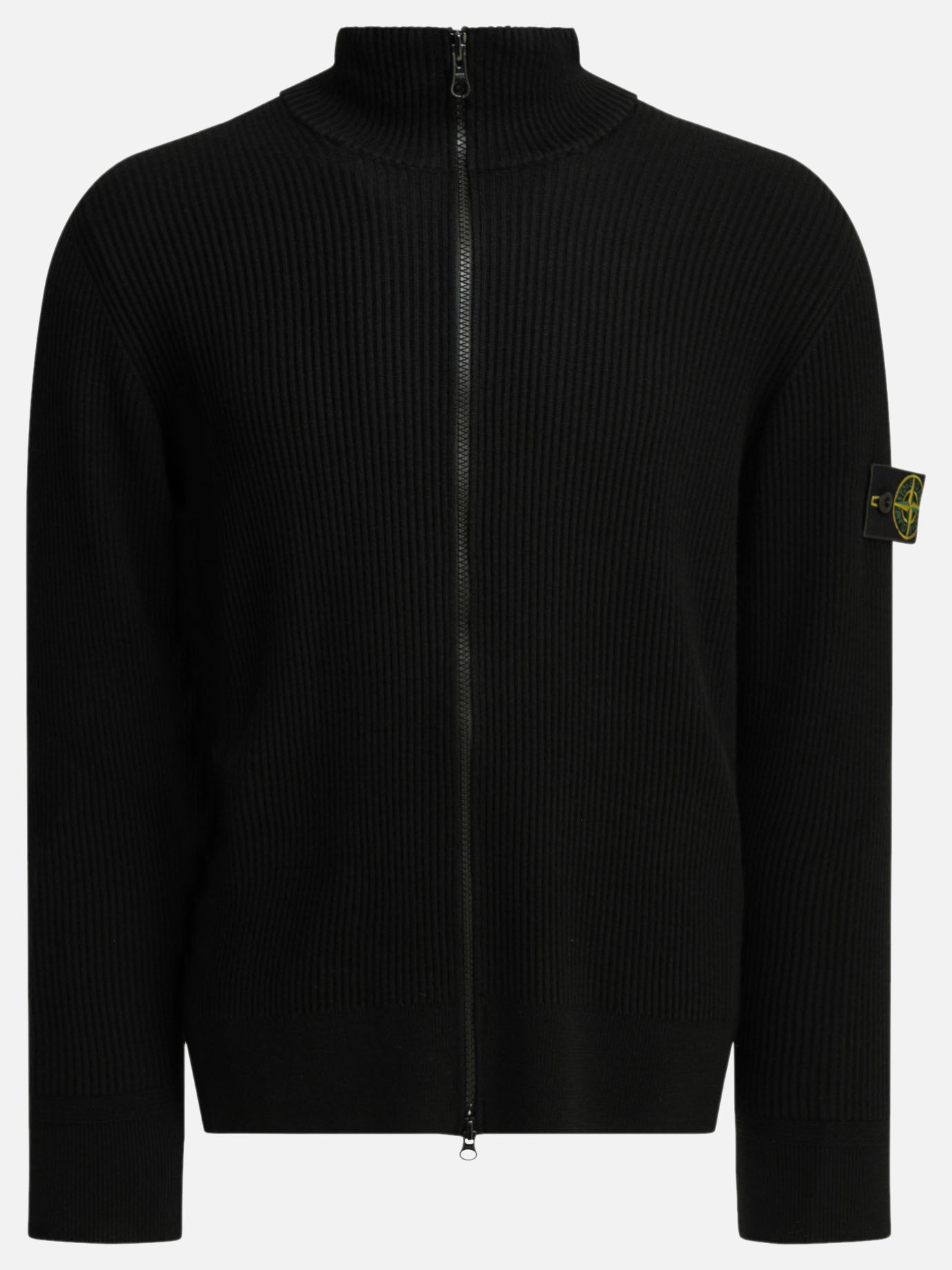 Zipped sweaters Logo  Black - Stone Island Men | PDP | VIETTI Online Store | thumbnail